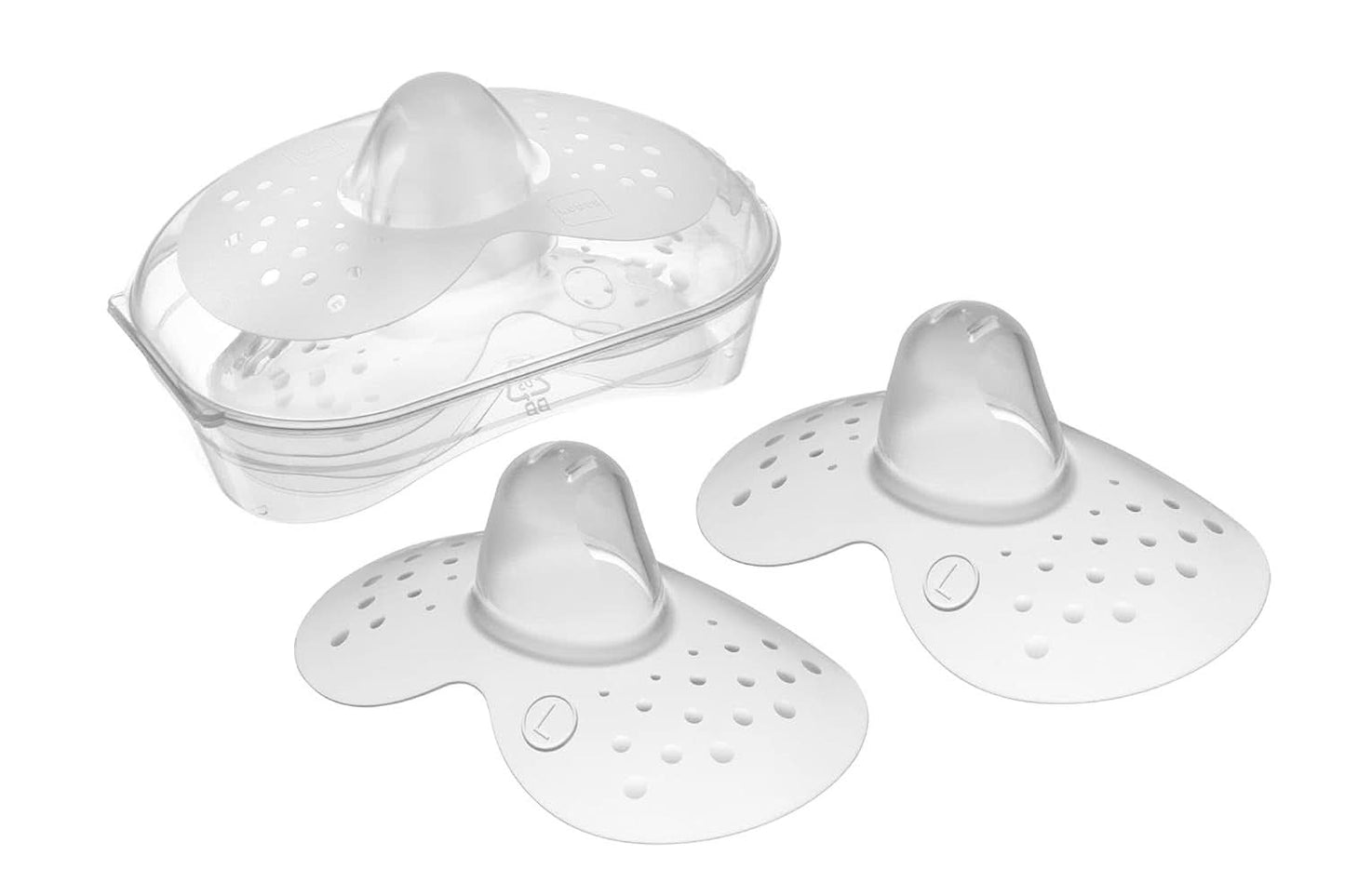 MAMA | Nakładki na piersi - Zestaw 2 silikonowych wkładek laktacyjnych (rozmiar L, 23mm) Akcesoria Żywność i karmienie piersią Sklep Bebe Naty Rozmiar L 23 mm
