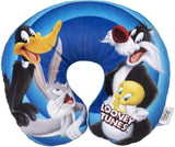 Warner Bros Looney Tunes Dziewczynki Poduszka pod szyję Miękki samochód podróżny Królik Bugs Kaczor Daffy Silvestro Titti Komfort Kreskówka Niebieski Naty Sklep Poduszki podróżne Domyślny tytuł