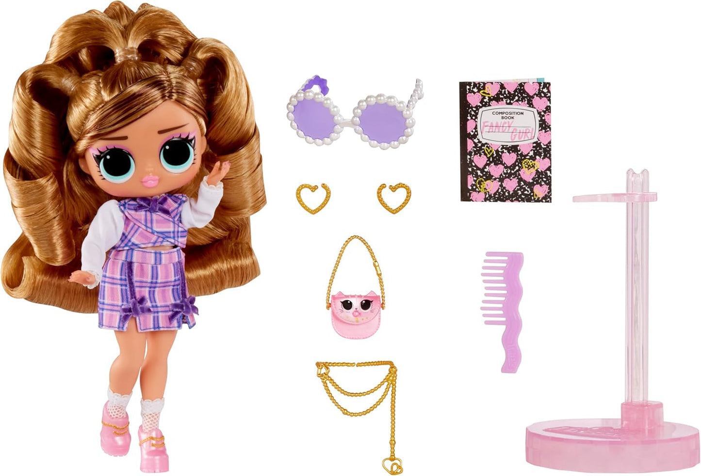 LOL niespodzianka! Lalka Tweens Core — Fancy Girl — zawiera 1 modną lalkę ze strojem i akcesoriami, 4 przedmioty kolekcjonerskie, różę