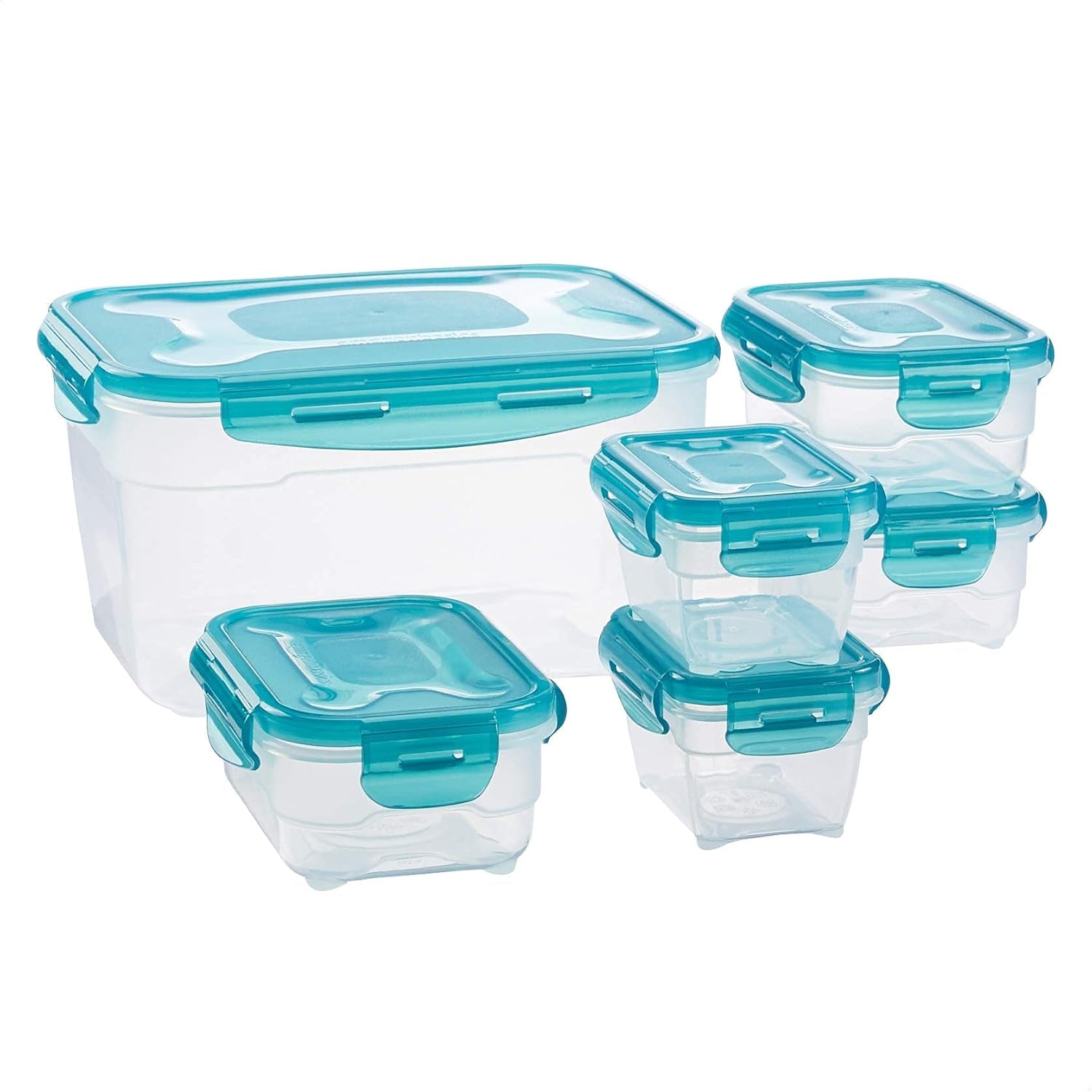 Pojemniki do zamrażarki Amazon Basics w zestawie z pokrywkami Szczelna, możliwość układania w stosy Lodówka/zamrażarka Plastik niezawierający BPA Można używać w kuchence mikrofalowej i myć w zmywarce 3 x 1,2 l przezroczyste pudełka do przechowywania żywności Naty Shop Pojedynczy 6 paczek 1 paczka