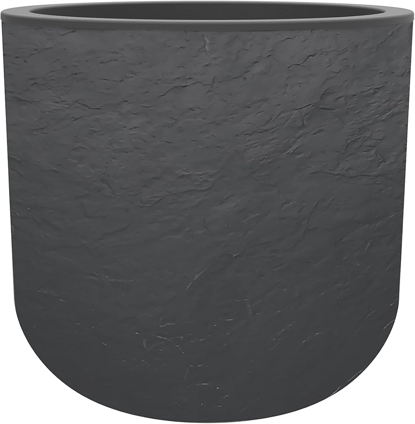 - Doniczka okrągła, 40 cm, Volcania'Up 32,5 l, wygląd kamienia, pojedyncza ściana, powierzchnia zbiornika na wodę, Ø 38,5 x wys. 36,8 cm, antracytowy szary