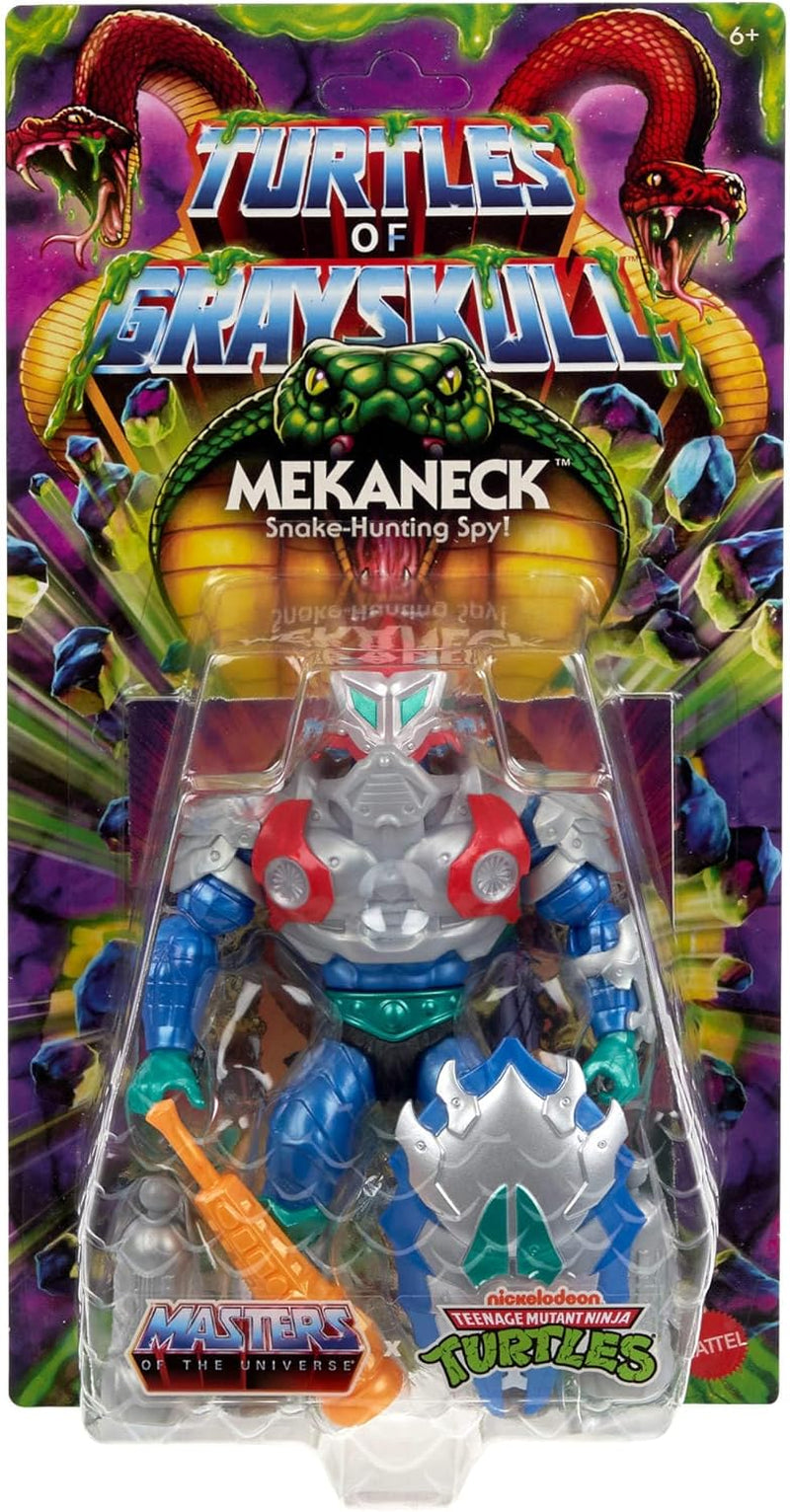 Masters of the Universe Origins Turtles of Grayskull Mekaneck Reptile Wars Ruchoma figurka, Teenage Mutant Ninja i MOTU Crossover Hero Toy, JBN00, [wielokolorowe] Figurki Naty Shop