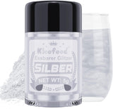 Kicofood, brokat jadalny, 5 gramów, różne kolory Glitter Naty Shop Silver