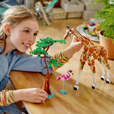 LEGO Creator 3w1 Animal Safari, kreatywny zestaw z figurkami zwierząt, 3 opcje budowania: zabawkowa żyrafa, gazela i lew, zabawkowe zwierzęta dla dziewcząt i chłopców, naturalny prezent dla dzieci w wieku od 9 lat 31150 Zestawy do budowania Beuche den LEGO-Store
