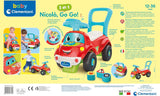 Clementoni - 17747 - Nicolò Go Go 3 w 1 - Autko, elektroniczny głośnik do nauki, pierwsze kroki, światła i dźwięki, gra dla 1-latków - Made in Italy Bebe Toys Naty Shop