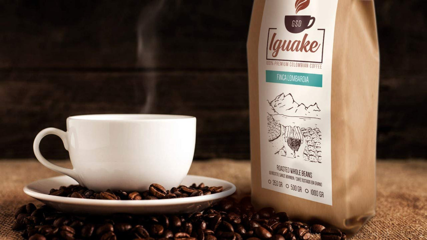 Kawa Iguaque 1000gr | Premium Kaffee ganze Bohnen 100% Arabika z Kolumbii | Familienbetrieb - Single Origin Kaffeebohnen - Nachhaltige eigene Plantage im Hochland - Kräftiges Aroma