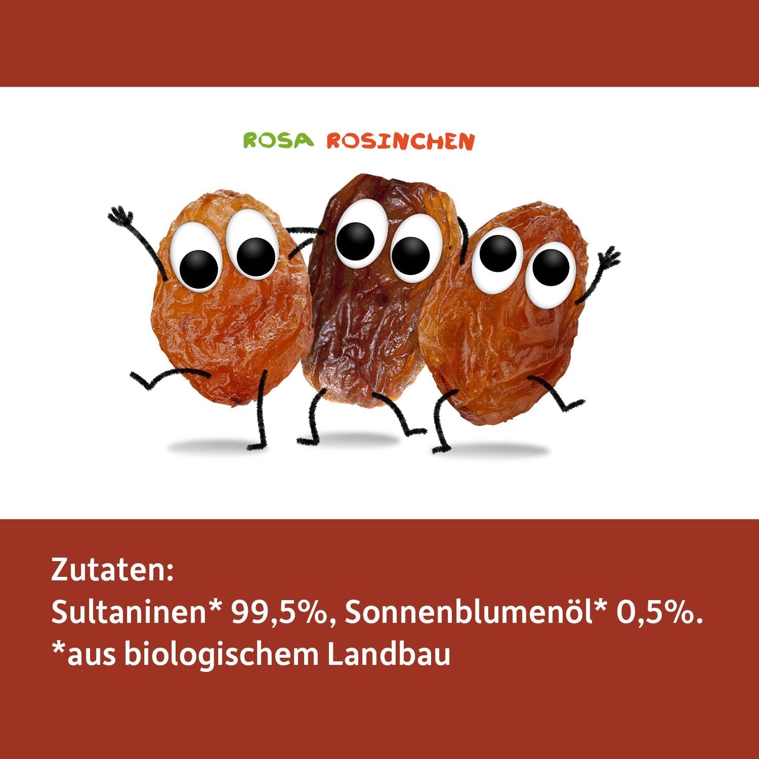 FRECHE FREUNDE Organiczne rodzynki, Trockenfrüchte ohne Zucker, ohne Zusatzstoffe, ungeschwefelt, in kleinen Snackboxen, Sultaninen für Kinder, opakowanie 20er, 20 x (3x14g)