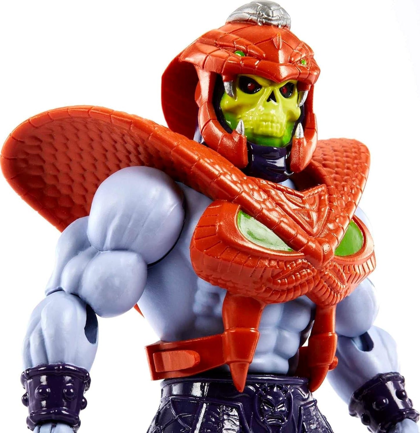 MASTERS of the UNIVERSE Snake Armor Skeletor - 16 ruchomych stawów, opakowanie retro, minikomiks, dla kolekcjonerów dla dzieci w wieku powyżej 6 lat i dorosłych, figurki HKM68 Naty Shop