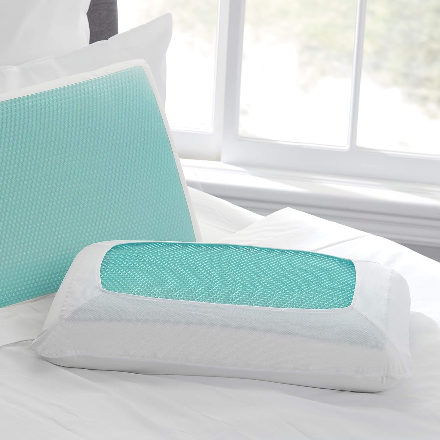 Sealy SE '19 Essentials SM Aqua Bubble Gel Sheet, 1 poduszka MC (US), biała, 61 x 40 x 14 cm Poduszki standardowe Naty Shop