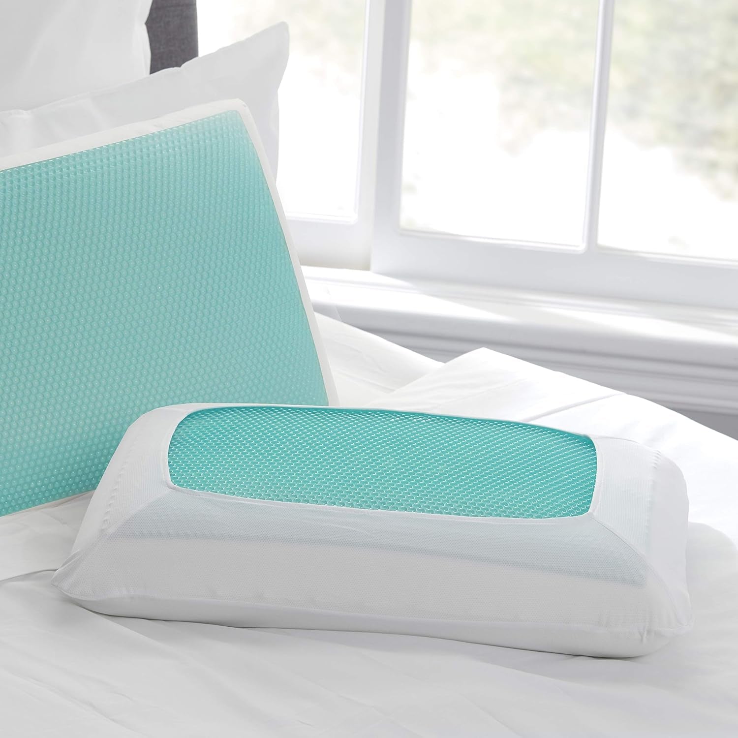 Sealy SE '19 Essentials SM Aqua Bubble Gel Sheet, 1 poduszka MC (US), biała, 61 x 40 x 14 cm Poduszki standardowe Naty Shop