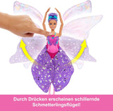 Barbie Dance And Flutter Lalka 2 w 1 z tancerką w motyla z otwieranymi skrzydłami, fioletowymi włosami, biżuterią do włosów i odpinaną spódniczką tutu, lalki HXJ10 Naty Shop