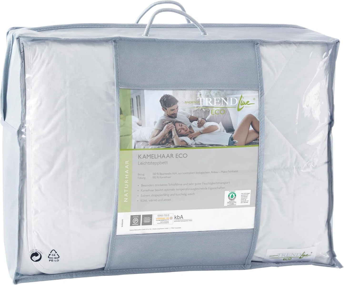 Badenia Trendline Eco Kołdra Camel Lekka 155 X 220 cm, biała, z certyfikatem Oeko-Tex, wyprodukowana zgodnie z niemiecką normą jakości Kołdry i kołdry Naty Shop