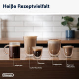 De'Longhi La Specialista Arte EC9155.MB ekspres do kawy z kolbą ze młynkiem, 8 stopni mielenia, ciśnienie 15 barów, 3 ustawienia temperatury, spieniacz do mleka, 1550 W, zbiornik 1,7 l, stal nierdzewna/czarny, w zestawie zestaw baristy