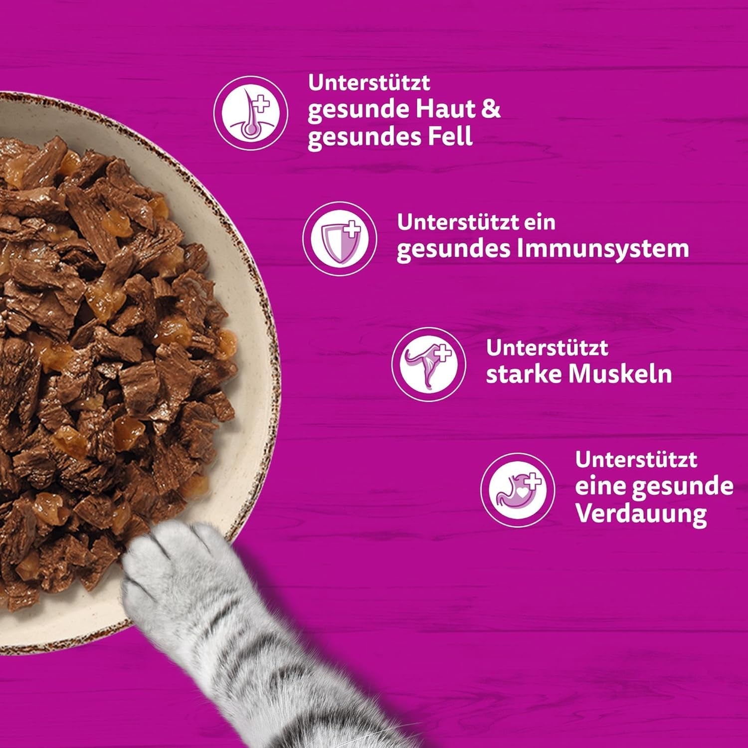 WHISKAS PURE DELIGHT Karma mokra w galarecie 24 x 85g Classic Ragout (4 opakowania) 48 porcji saszetek