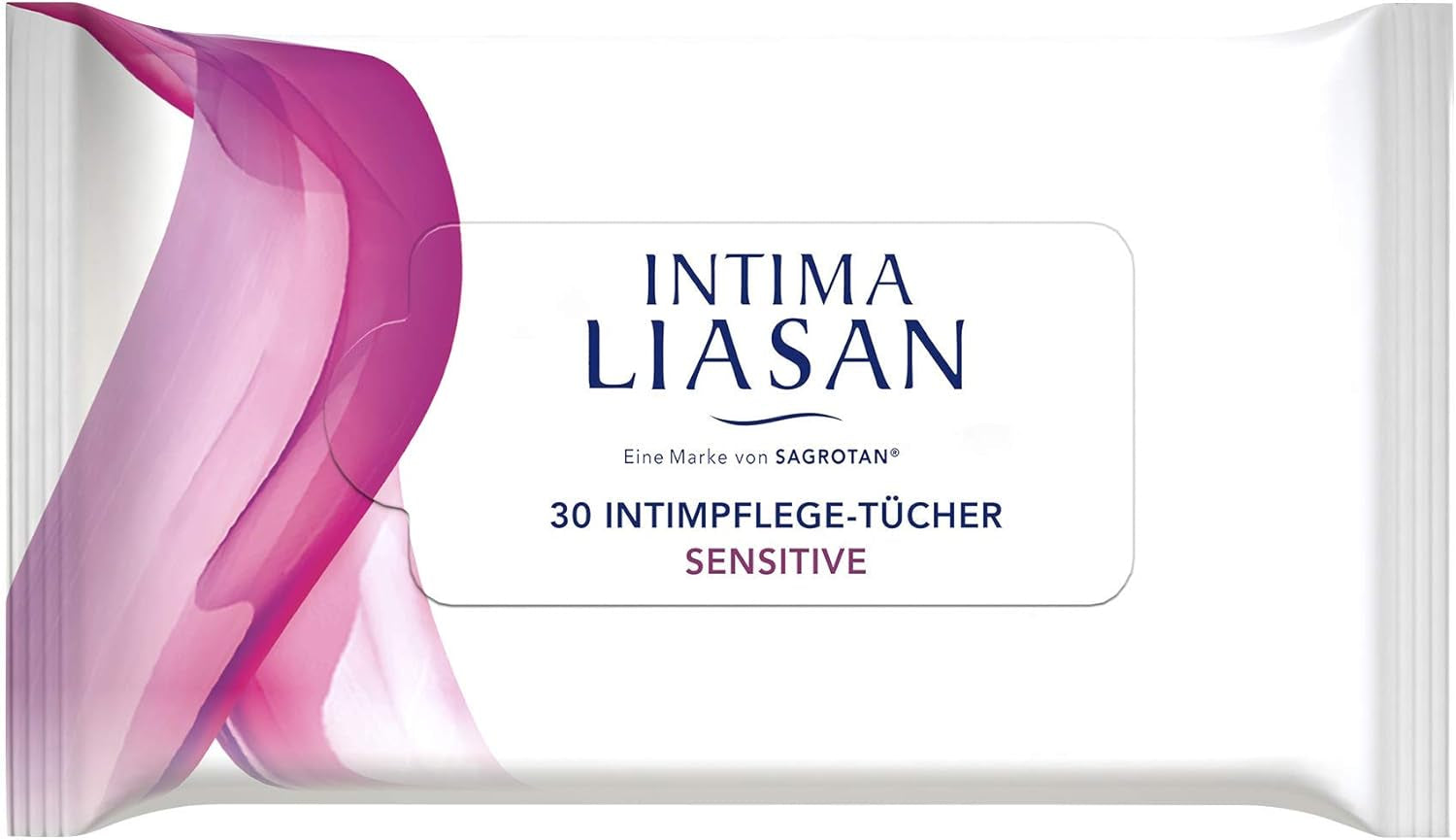 Intima Liasan marki Sagrotan Sensitive podpaski intymne bez mydła i alkoholu, 30 sztuk