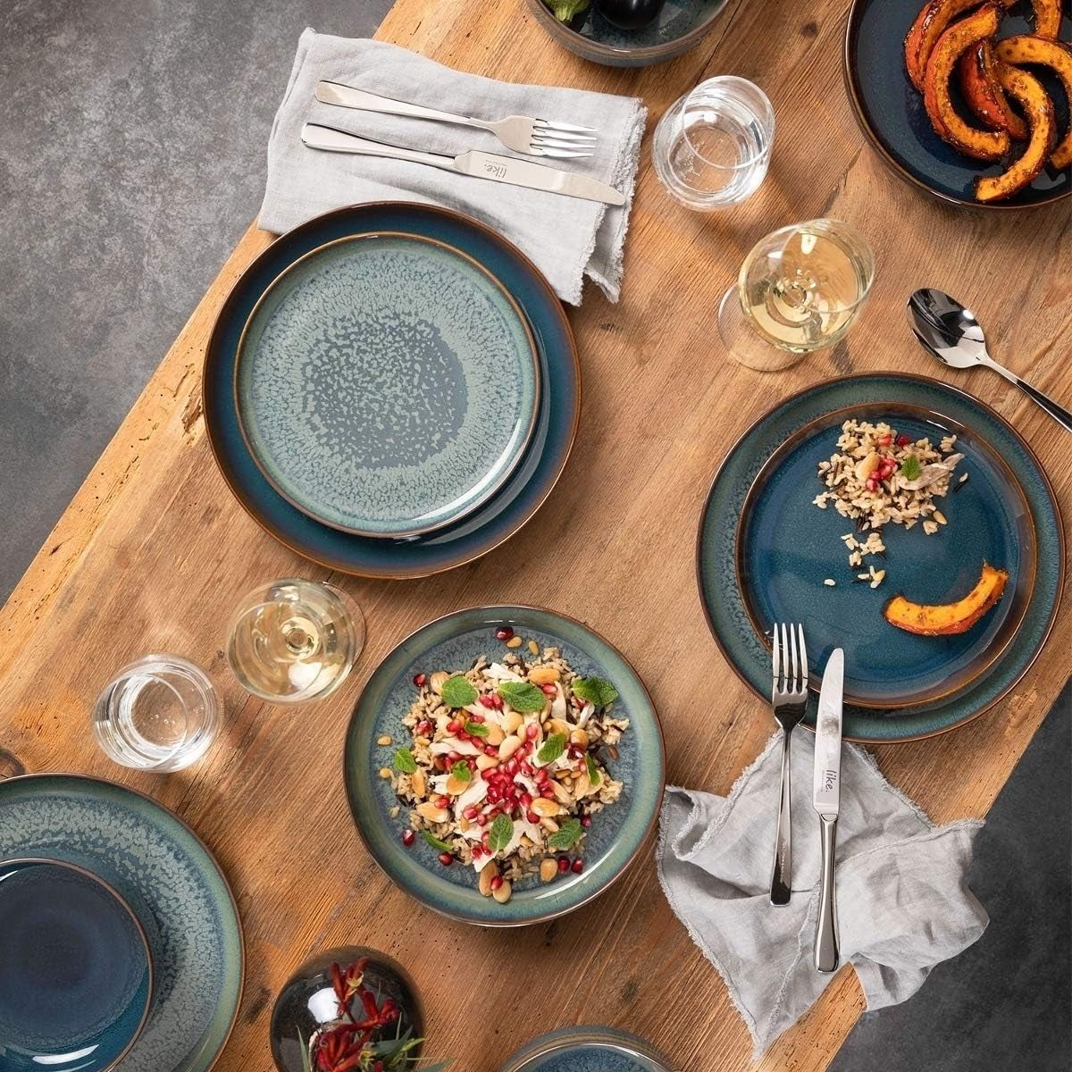 Zestaw śniadaniowy Villeroy & Boch Crafted Denim, 6 sztuk, dla 2 osób, niebieski