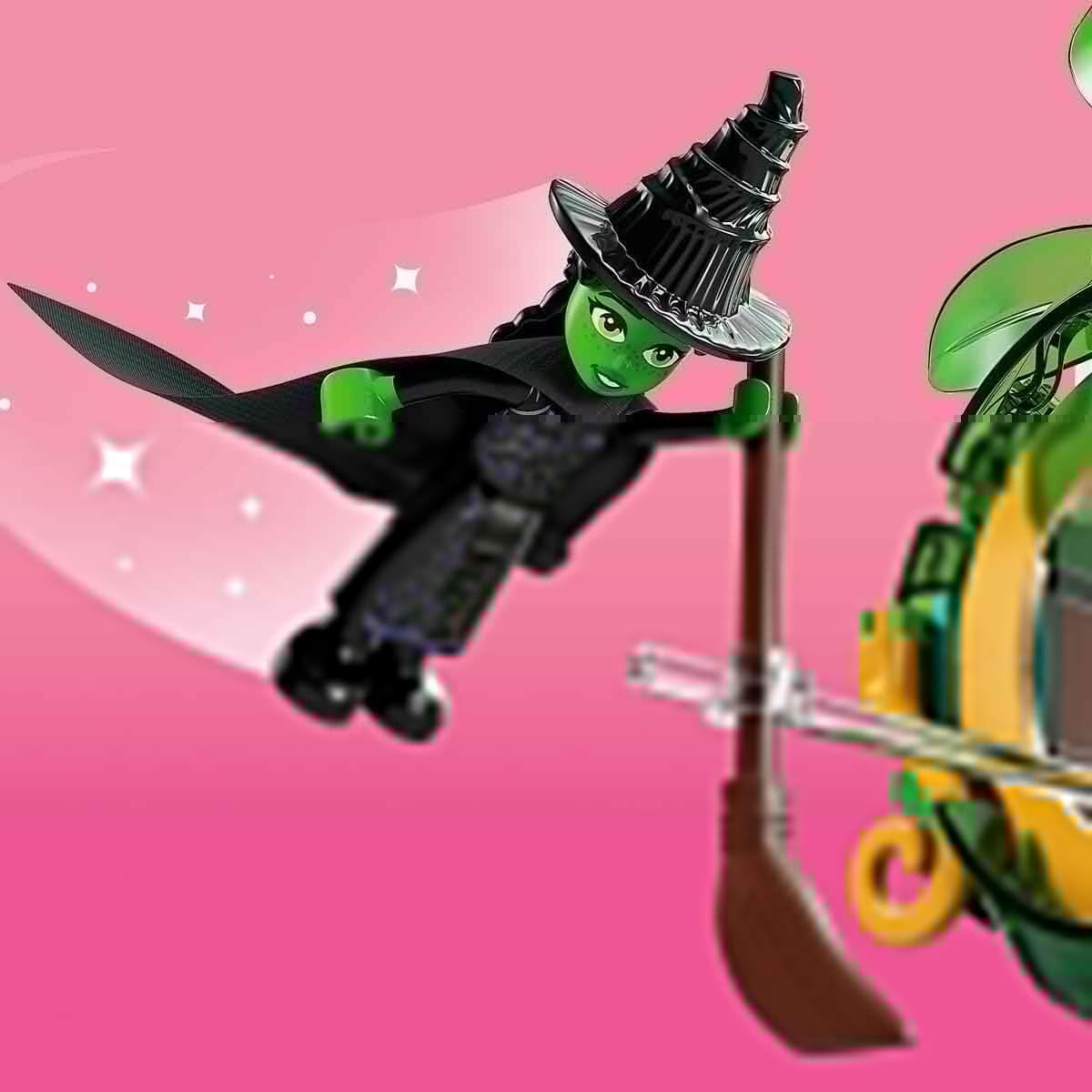 LEGO Wicked Wieża Witamy w Szmaragdowym Mieście, minilaleczki Glinda i Elphaba, prezent dla fanów filmu oraz dziewcząt i chłopców od 9. roku życia, którzy uwielbiają domki dla lalek 75684 Zestawy do budowania Besuche den LEGO-Store