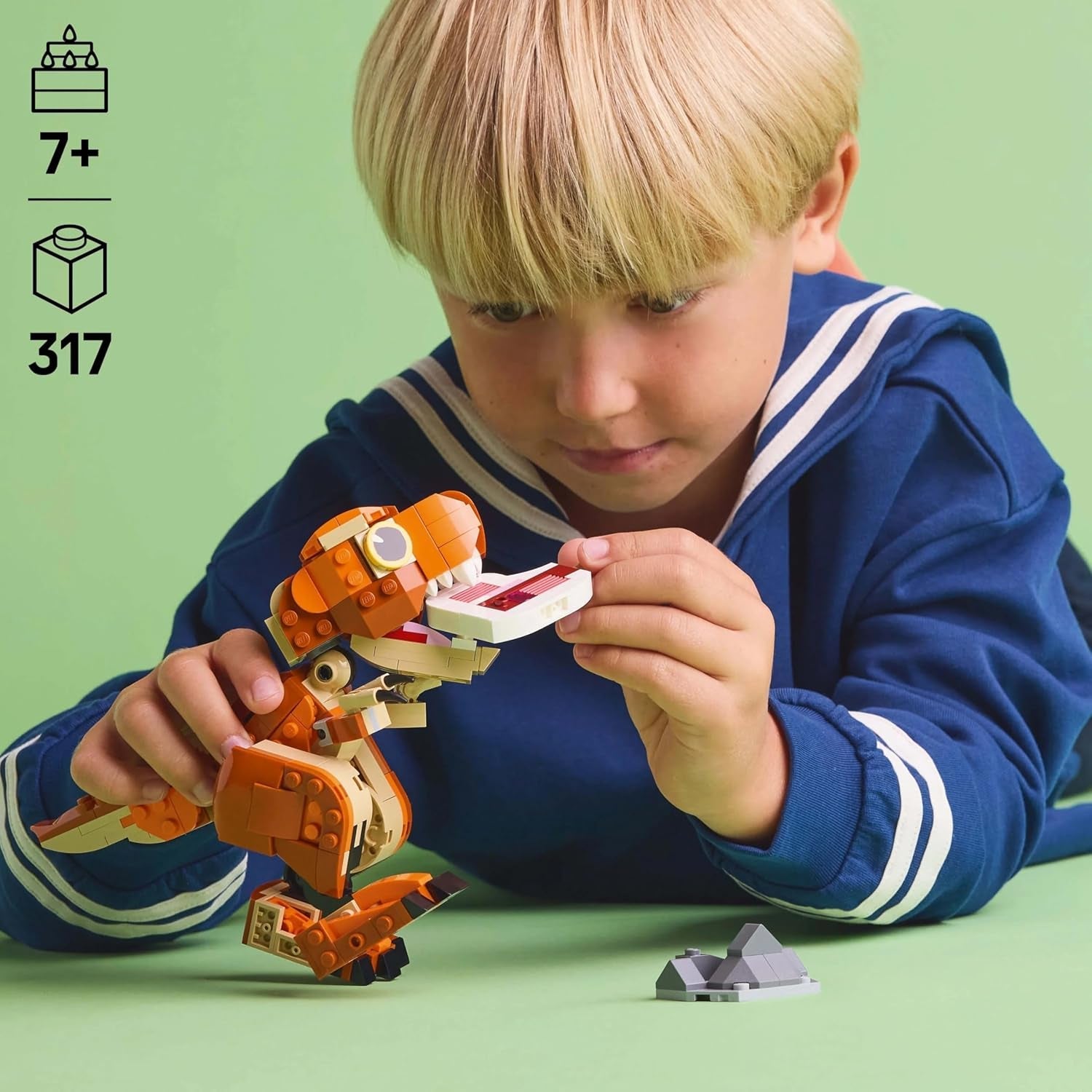 LEGO Jurassic World Little Eatie: zabawka do budowania T.Rex dla chłopców i dziewcząt 7-letni zestaw do budowania dinozaurów Model prezentowy dla dzieci z ruchomymi ustami, głową i ogonem 76967 Zestawy do budowania Besuche den LEGO-Store