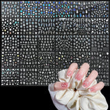 3D Nagelsticker Aurora 30 Blatt Gold Nail Art Naklejka Selbstklebend Nagelaufkleber Holografisches Stern Herz Dekoration Nageldesign Zubehör
