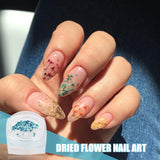 EYVRPAU 6 Stück Nail Art Zestaw kwiatów Dekoracja, Gelnägel Zubehör 6 Farben, Nail Art Aufkleber Trockene Blumen Kit Getrocknete Blumen Zubehör Zestaw DIY Nageldekoration
