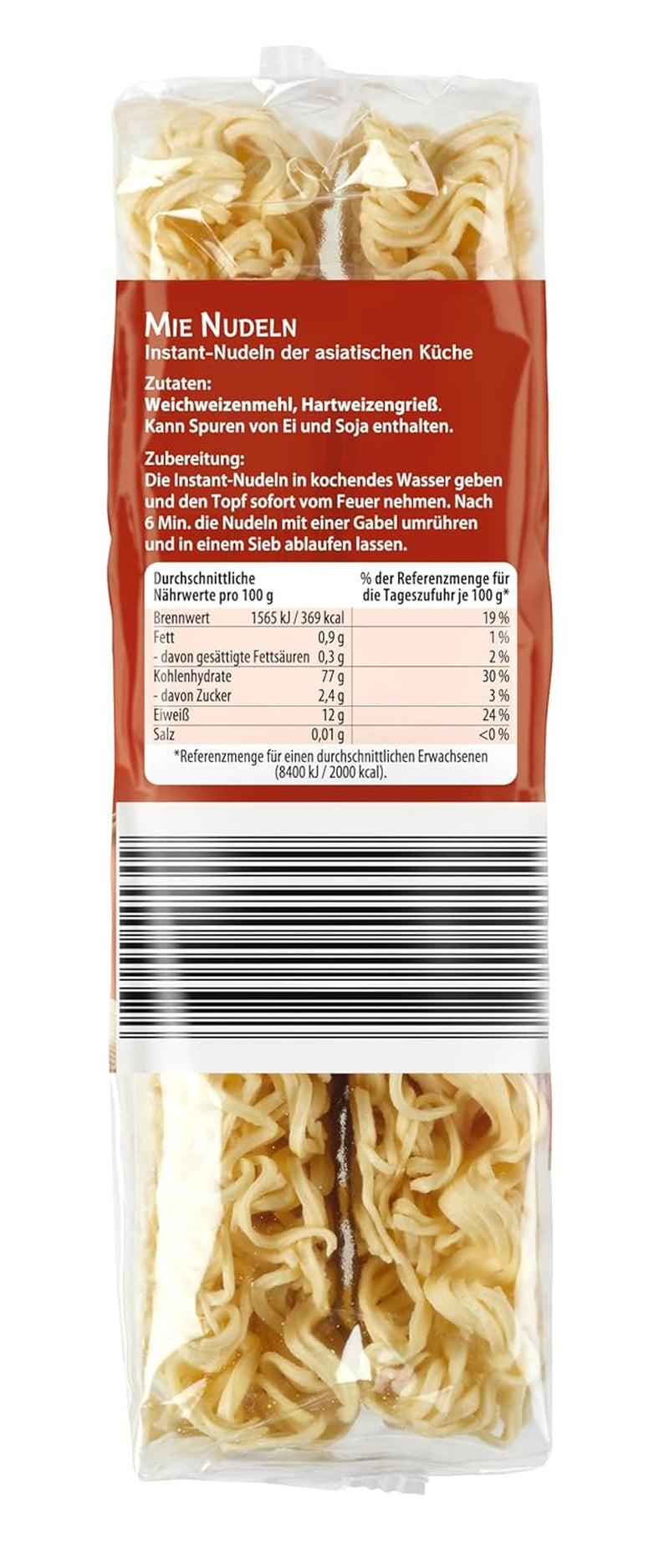 Ogród Bambusowy - Makaron Mie | Makaron błyskawiczny do kuchni azjatyckiej | Idealny do dań z woka lub zup. Weganie | Worek 250g