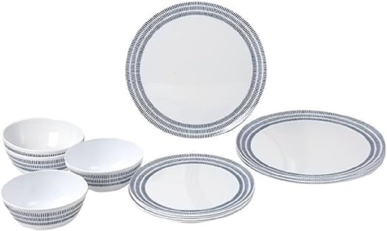 0830148N.C6T Zestaw Geschirrset, 12-teilig, BlueBAY, 3-teiligowy zestaw