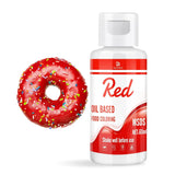 Fettlösliche Lebensmittelfarbe Für Schokolade - 60Ml Ölbasis Lebensmittelfarben Für Fondant, Torten Dekoration, Backen - Flüssige Barwnik spożywczy Für Kakaobutter, Buttercream, Kuchen (Schwarz) Naty Shop Rot