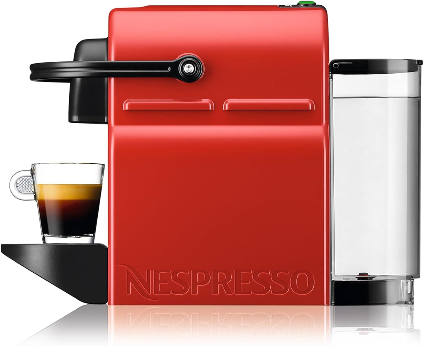 Ekspres do kawy Krups Nespresso Inissia - kompaktowy ekspres do kawy na kapsułki, ciśnienie 19 barów, szybkie nagrzewanie w 25 sekund, funkcja oszczędzania energii, zbiornik na wodę 0,7 l, czerwony, model YY5506FD