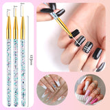 31 Stück Professionelle Nagel Pinsel Set, dwustronny Nagelpinsel, Pinsel Für Gelnägel, akrylowy ołówek do zdobienia paznokci, narzędzia do kropkowania paznokci, szczotka do paznokci dla majsterkowiczów Nagelkunst Salon Design