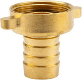 Gardena Mosiężna złączka do węża, 2-częściowa: wysokiej jakości mosiężna złączka, gwint 26,5 mm (G 3/4"), do węży 1/2" (13 mm) (7140-20)