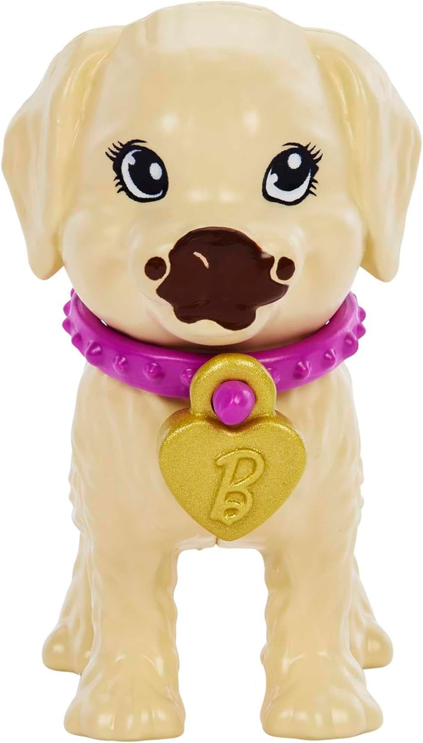 Adopcja Barbie Puppy - lalka i 2 szczenięta, z certyfikatami adopcyjnymi, efektem zmiany koloru, klatką i akcesoriami, dla dzieci w wieku od 3 lat, 86 HKD