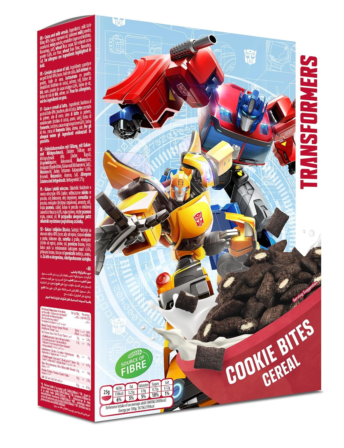Peppa Pig Honey Loops Płatki zbożowe, Knusprige Vollkorn Frühstückscerealien Mit Zugesetzten Witaminy, opakowanie 1Er (1 X 375 g) Płatki zbożowe Naty Shop Transformers