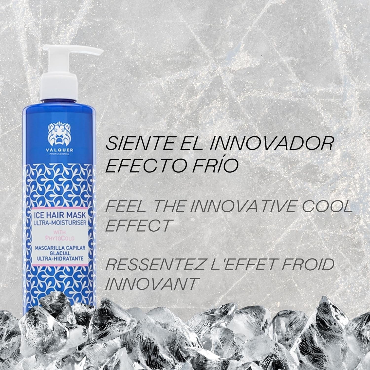 Valquer Profesional Ice Hair Mask - Ultranawilżająca maska do włosów bez siarczanów, soli i silikonów Naty Shop maska do włosów