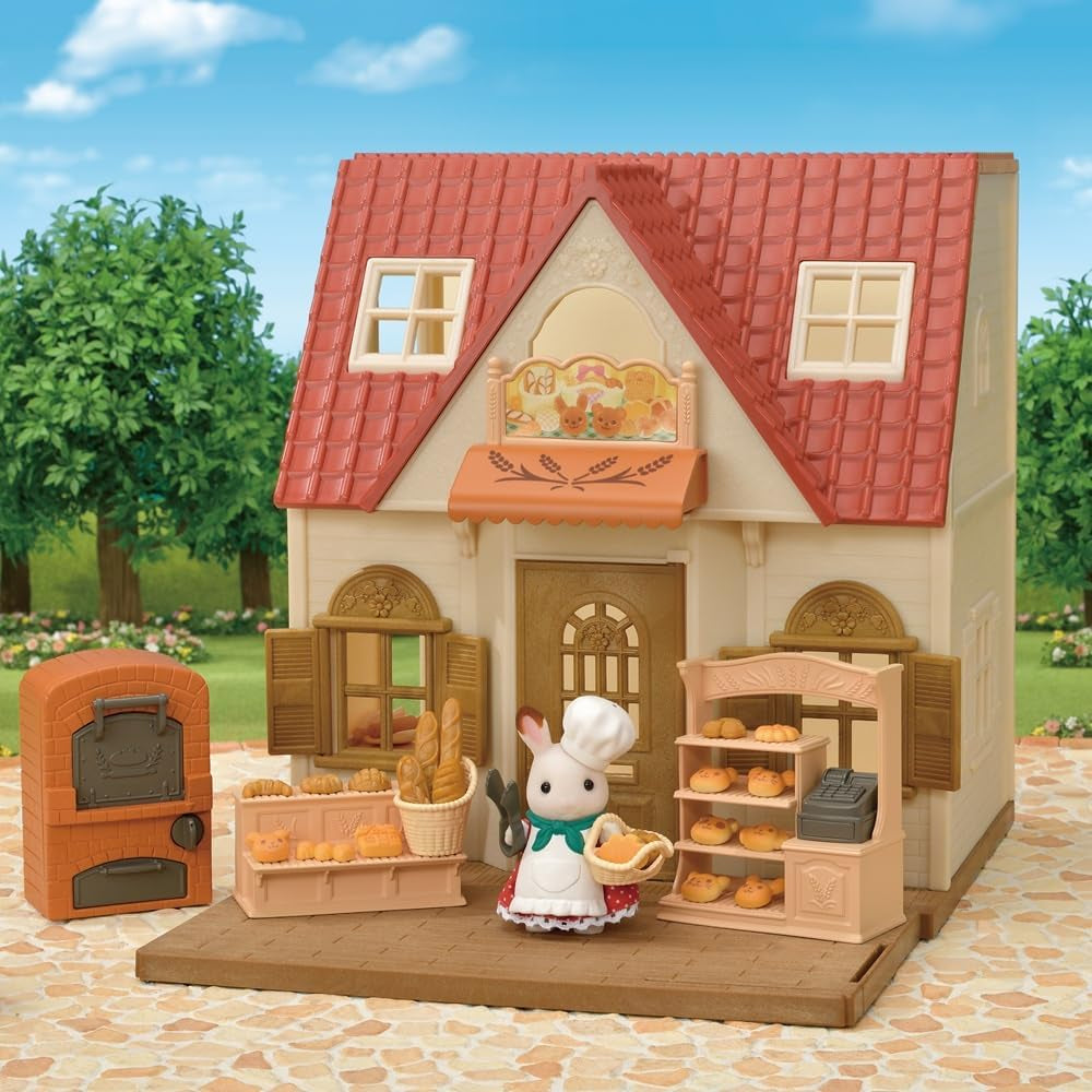 Sylvanian Families 5536 Zestaw z domkiem dla lalek — piekarnią — zestaw z domkiem dla lalek