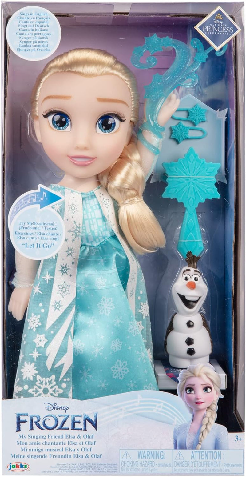 Disney Die Eiskönigin - Kraina Lodu - Śpiewająca lalka ELSA 35 cm, śpiewająca „Let It Go”, w tym akcesoria dla dodatkowej zabawy, idealna dla dziewcząt od 3 lat, 225306, Türkis