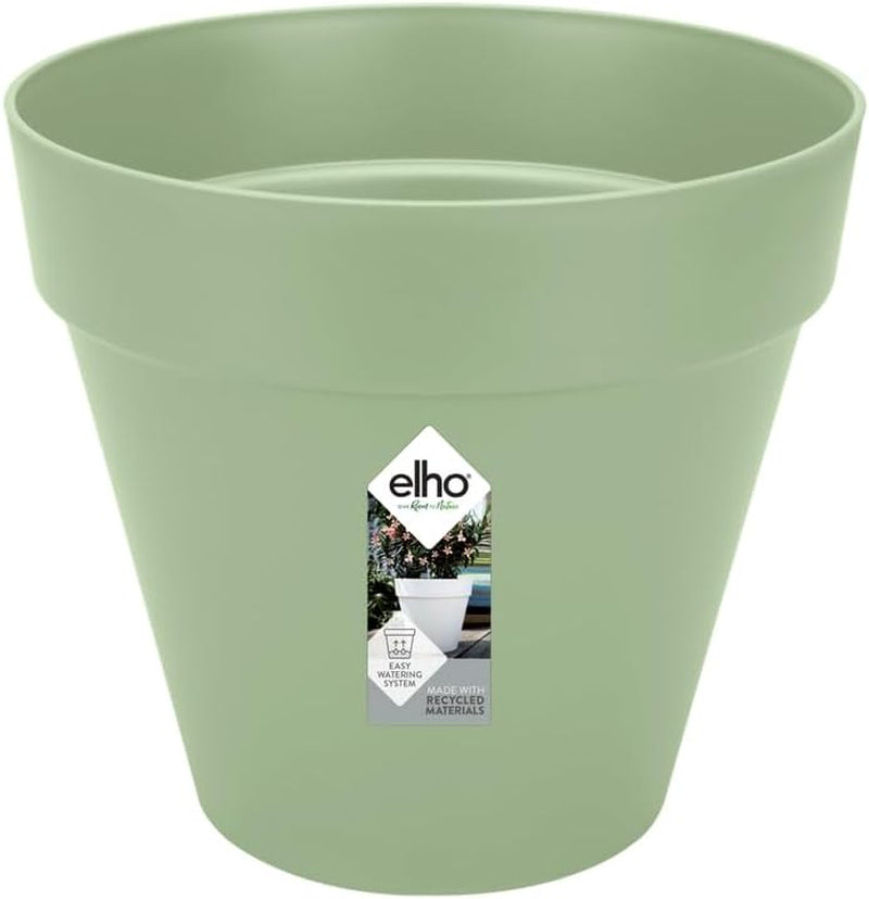 elho Loft Urban Round 40 - Doniczki zewnętrzne - 100% plastiku pochodzącego z recyklingu - Ø 38,5 x wys. 35,3 cm - Żółty/Ochra