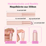 Aokitec 14 Stück Silikon Tool Nägel Pinsel Für Gel Naillac UV, Wiederwendbare Gel Pinsel Für UV Nailack Chrome Nail Powder, Nail Art Zubehör Für Ombre Blush Mirror Effekt, Nägel Selber Machen