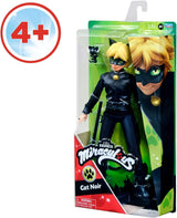 BANDAI - Cudowna Biedronka - Lalka Manekin 26 cm - Motan Noir - Oficjalnie licencjonowany Miraculous - Przegubowa lalka Motan Noir - Zabawka dla dzieci w wieku od 4 lat - P50002