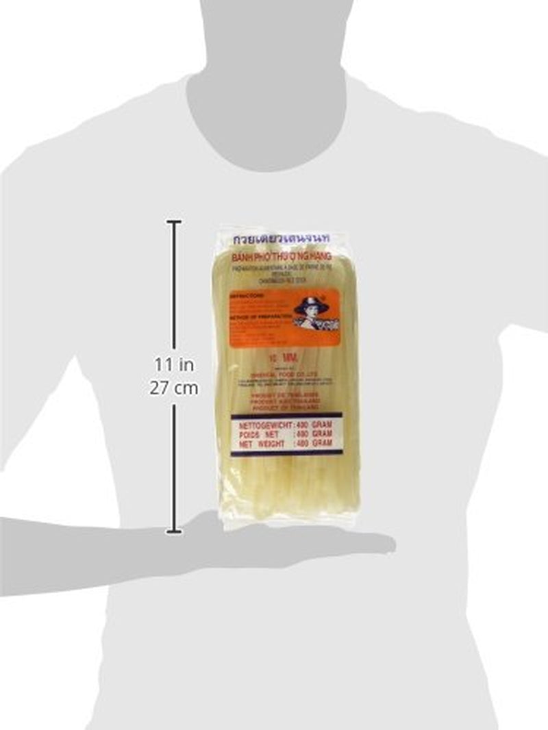 Makaron ryżowy - tajski makaron ryżowy o szerokości 10 mm, wykonany z mąki ryżowej - 17 x 400g