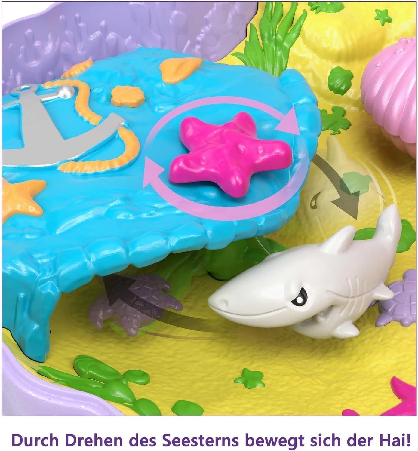 Polly Pocket Trumna Zawijana torba na muszelki Pod wodą 2 lalki 1 Łódź podwodna Polly Pocket Zabawka syrenka 4-letnia zabawka GNH11 Naty Shop Dolls