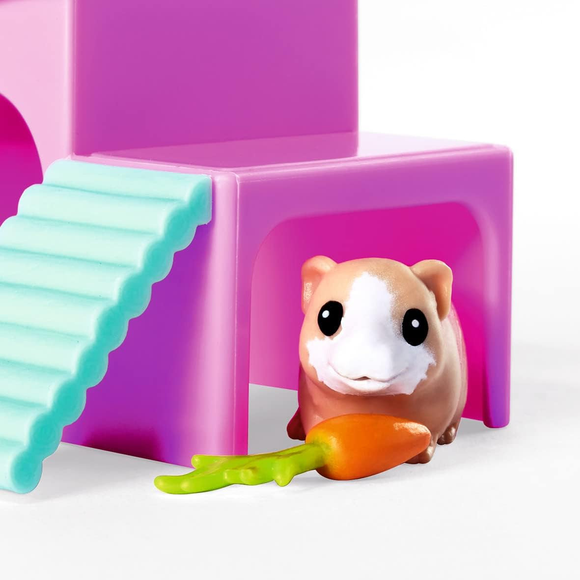Simba Evi Love Lalka morska do zabawy z dwiema świnkami morskimi i domem, butelką wody i marchewką, 12 cm, wiek 3+