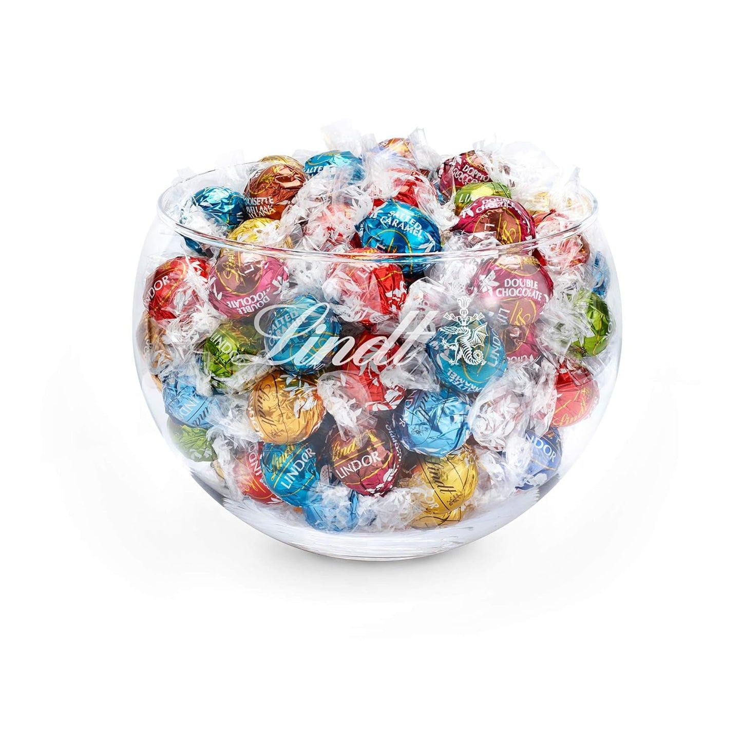 Mieszanka czekoladowa LINDOR | 1371 g | Około. 109 kulek: Klasyczna mieszanka kulek z mlecznej czekolady i LINDOR | Około. 80 kulek czekoladowych (mleczna, biała, ciemna 60%, orzech laskowy) | Opakowanie zbiorcze, 1 kg