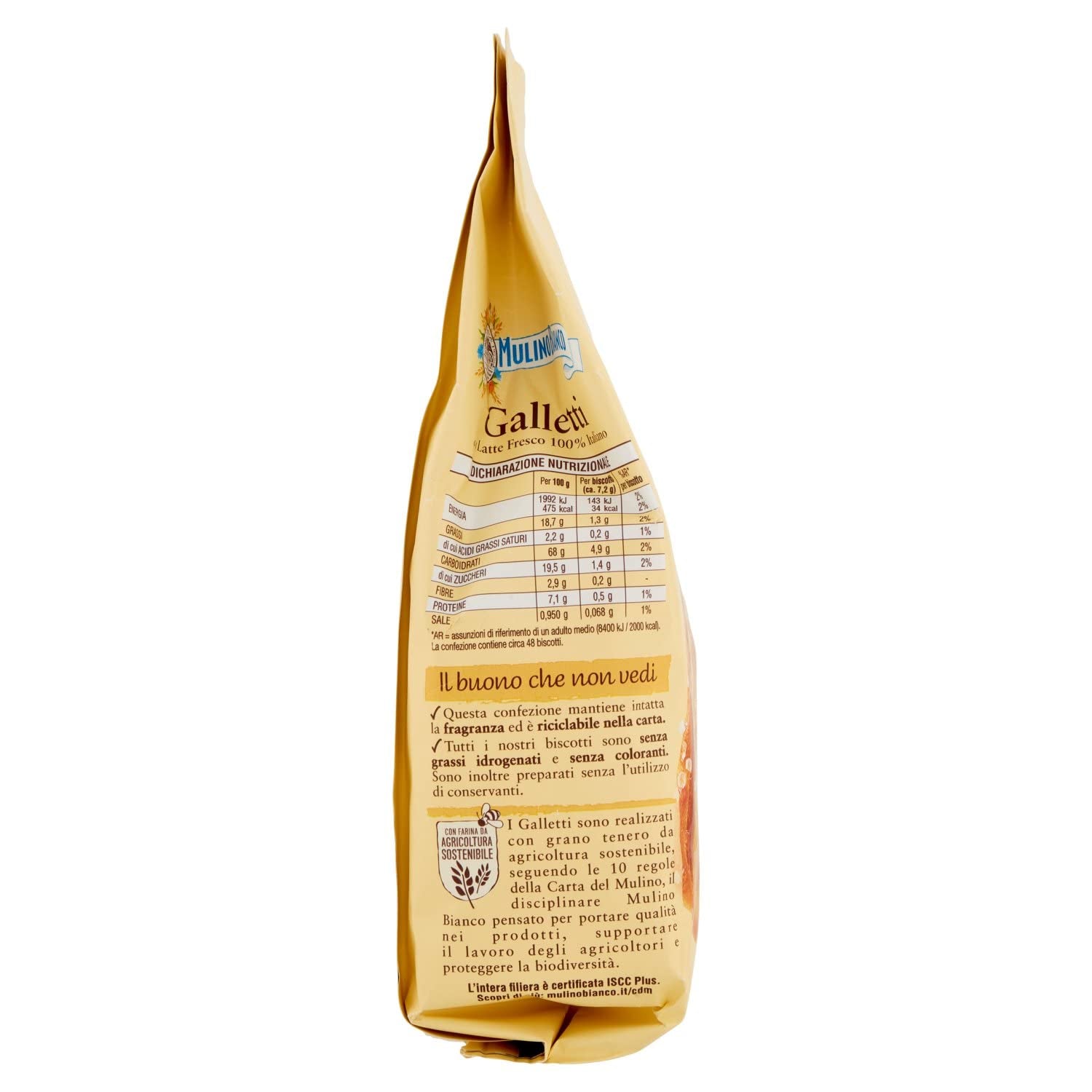 Biszkopty White Mill Frollini Galletti ze świeżym mlekiem, 100% włoskie, 350 g
