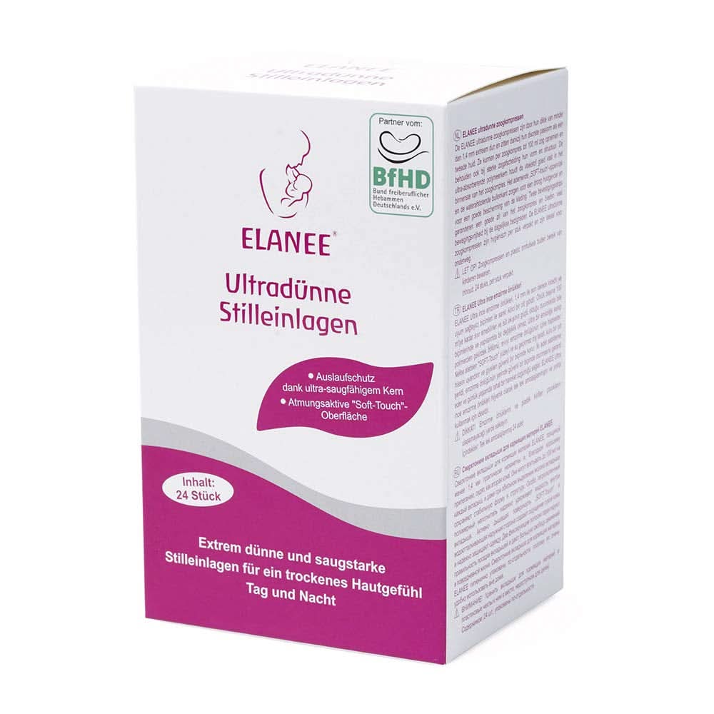 ELANEE 219-V1 Ultracienkie wkładki laktacyjne, białe Akcesoria Żywność i karmienie piersią Bebe Naty Shop 24 sztuki