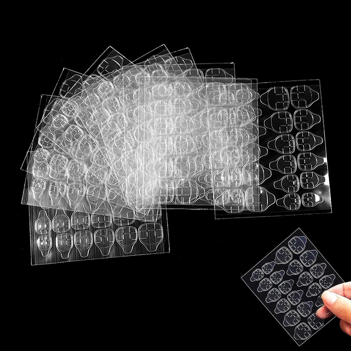 360 sztuk przezroczyste samoprzylepne paski do paznokci klej do paznokci dwustronne paski samoprzylepne przezroczyste DIY dekoracje do Manicure