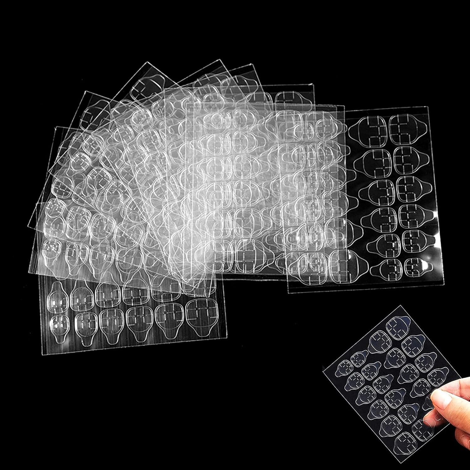 360 sztuk przezroczyste samoprzylepne paski do paznokci klej do paznokci dwustronne paski samoprzylepne przezroczyste DIY dekoracje do Manicure