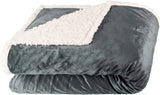 Aqua-Textil Puszysty kocyk przytulaśny 150 X 200 cm Szaro-biały melanż Pluszowy koc telewizyjny Narzuta na łóżko Sherpa Fleece Oeko-Tex Ottawa Łóżka i koce Besuche den aqua-textil-Store Szaro-biały Nicki Wygodny koc 150 X 200 cm