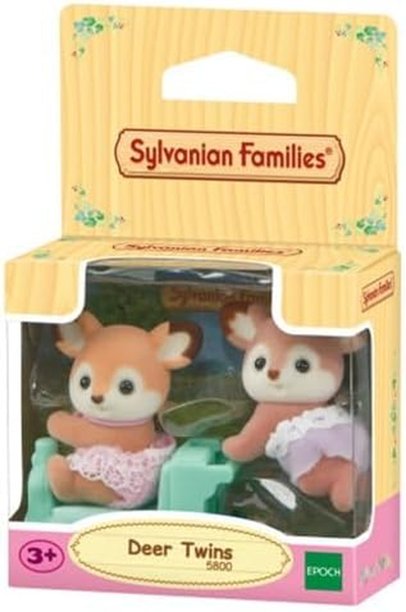 Sylvanian Families 5800 bliźniaków jeleni, zestaw figurek zwierząt, figurki zwierząt leśnych, zabawka dla dzieci w wieku od 3 lat
