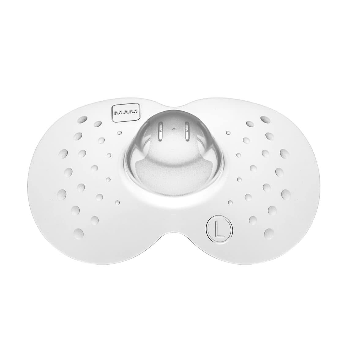 MAM Stillhütchen Größe L (Ř 23 Mm) Im 2Er-Set, Extra Weiche Brusthütchen Zum Schutz Beim Stillen, Brustwarzenschutz Für Maximalen Hautkontakt Zwischen Mutter Und Kind Akcesoria Żywność i karmienie piersią Bebe Naty Shop