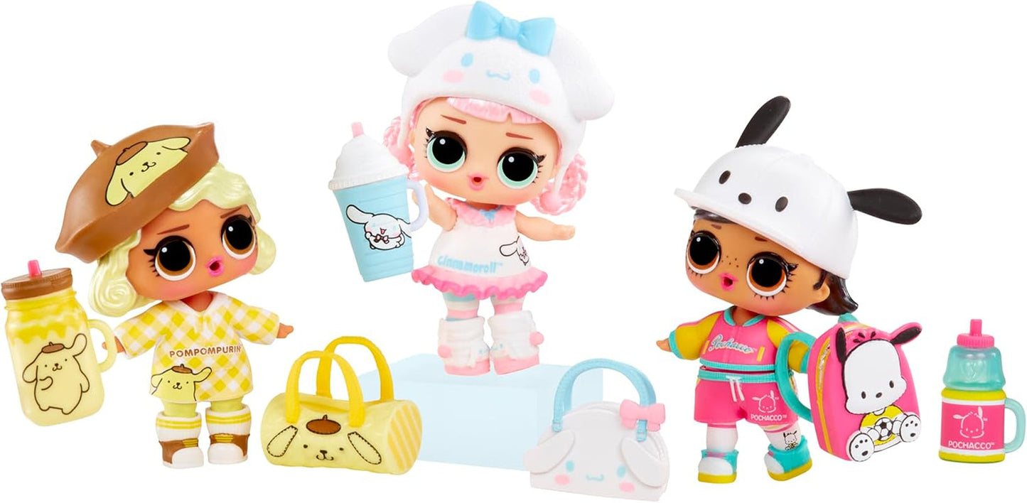 L.O.L. Niespodzianka! Uwielbia Hello Kitty i przyjaciół - 1 lalka z 7 niespodziankami, losowy wybór, 8 zabawek do zebrania, prezent dla dzieci w wieku 4+, różowe lalki Naty Shop